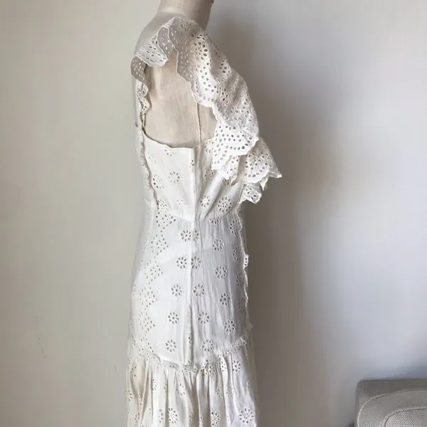 LOVESHACKFANCY Cressida White Maxi Dress - Image 7