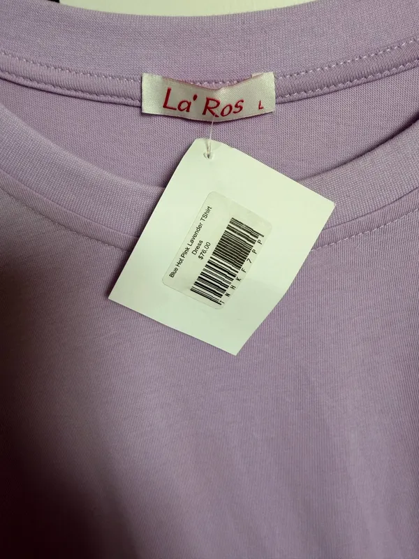 La Rosa Purple Feather Tshirt Dress - Image 3