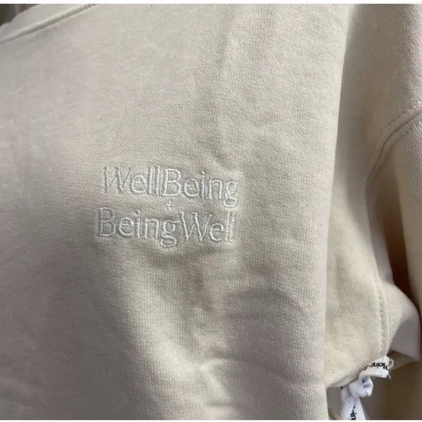 Revolve size M Well Being‎ + Being Well Goldie Crewneck Sweatshirt Bone Cream - Image 2