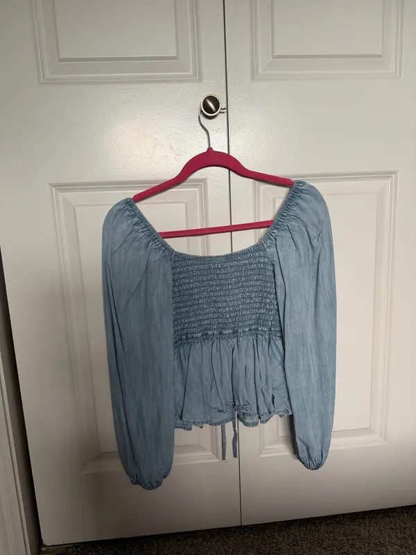 Aerie Chambray Blouse - Image 3