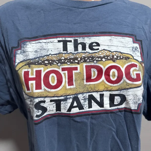 NASCAR The Hot Dog Stand Graphic T-shirt Blue Fourth Of July Racing Large - Image 2