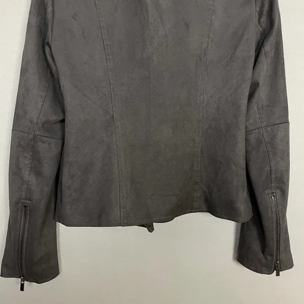 Kut from the Kloth Faux Suede Moto Jacket Women Size Zip-Up Motorcycle - Image 6