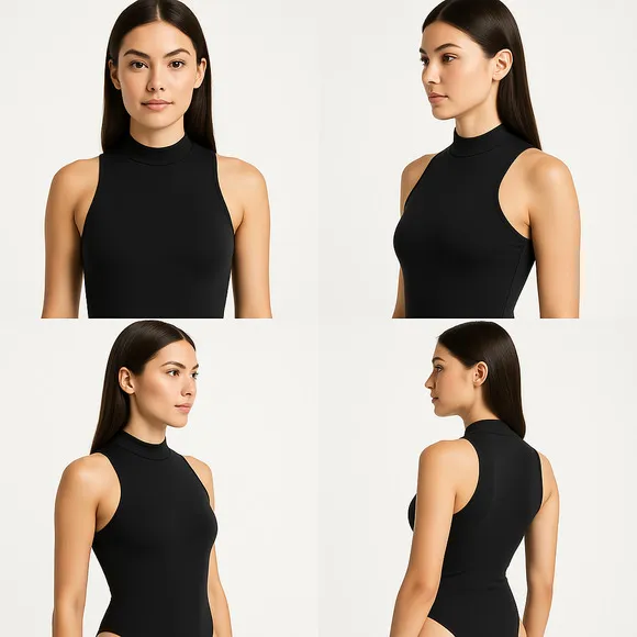 NEW Abercrombie & Fitch Soft AF Black Sleeveless Tank Bodysuit Womens Size XS - Image 2