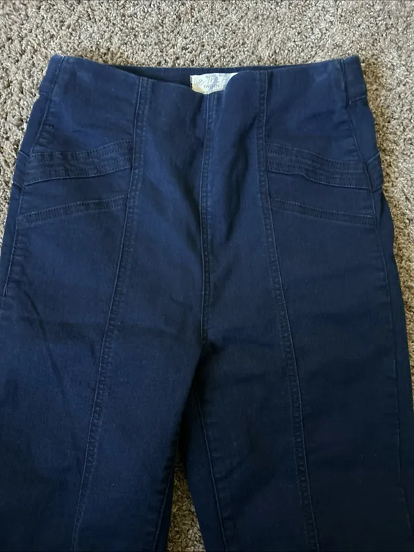 We the Free Women's Blue Skinny Jeans Pull On Style Sz 27 - Image 5