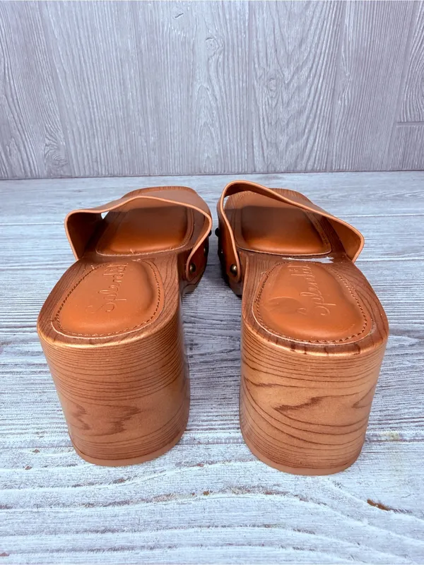 NWOT Splendid open-toe leather platform clog Bree brown sandals shoes size 7.5 - Image 6