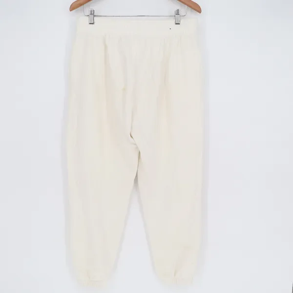 Garage Women Cream Off-White Fleece Relaxed Jogger Sweatpants Size Large - Image 5