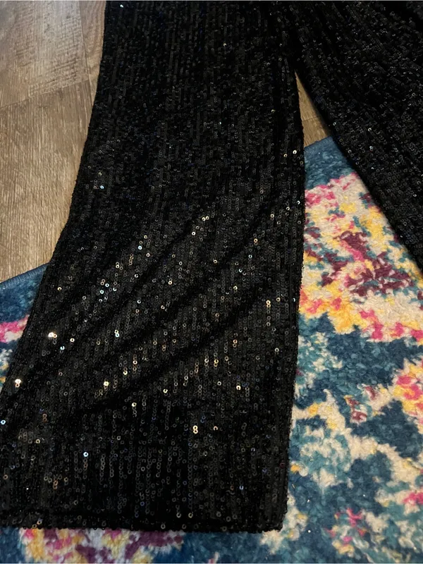 NEW Z SUPPLY skylar sequin pant in black - Image 11