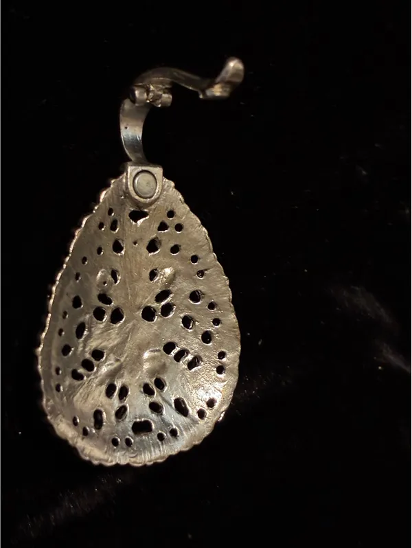 Gothic Victorian Revival Open Lace Teardrop Necklace Rhinestone Boho Pendant 18" - Image 5