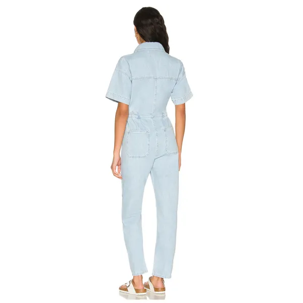 FREE PEOPLE We the Free Marci Denim Jumpsuit Size Medium - Image 3