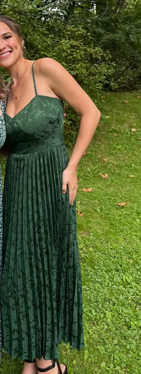 Emerald Midi Lulus Dress - Image 4