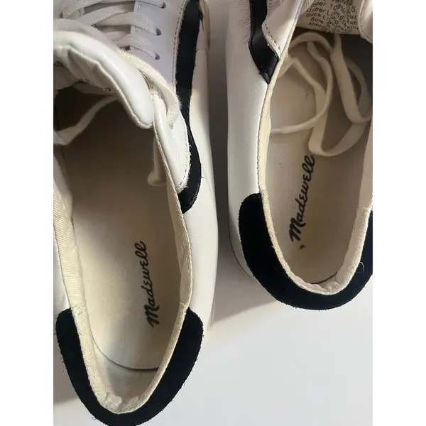 Madewell delia sidewalk low top white/black size 9 - Image 8