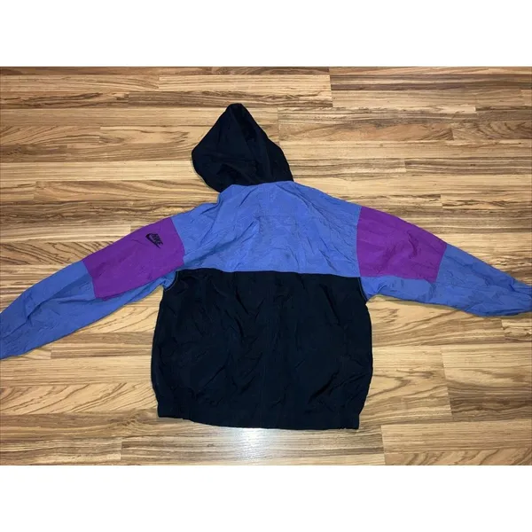 Nike‎ Jacket Vintage Nylon Windbreaker Women's Gym Full Zip Retro Size Large - Image 9