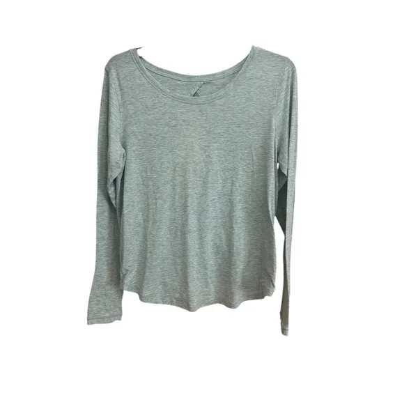 Lululemon Shirt Wild Twist Long Sleeve‎ Size~8 Heathered Tonic Sea Blue #DD9-6 - Image 3