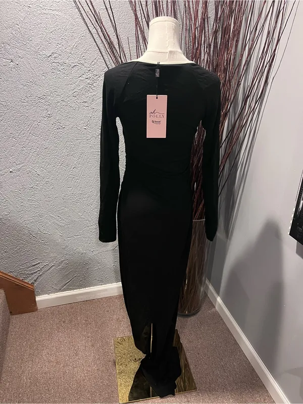 🌺Nwt Oh Polly Ginette Black Long Sleeve Maxi Dress Size Medium🌺 - Image 4