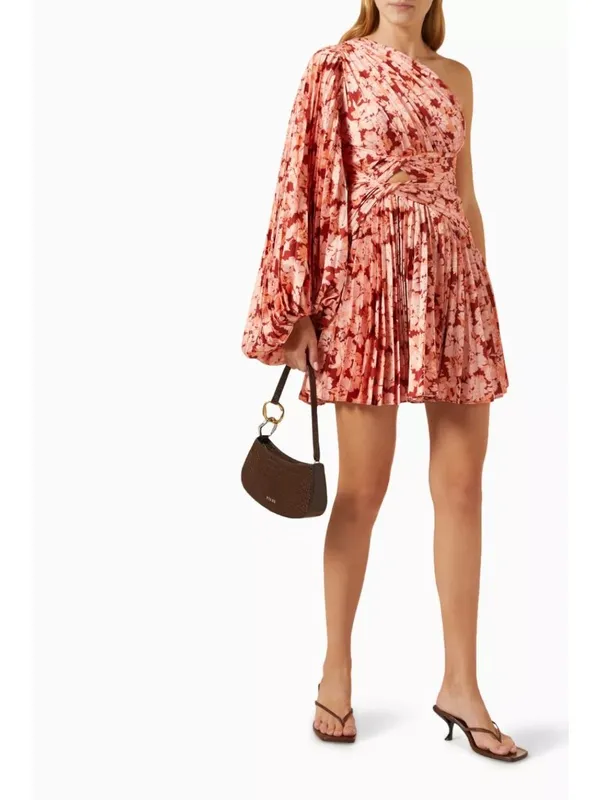 NWT Acler Auroa Floral Pleated Mini Dress Size 6 - Image 8