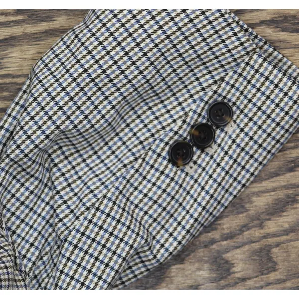 NWT Mango Double-Breasted Check Blazer Coat Jacket Charlotte Brown Multi 2XL - Image 8