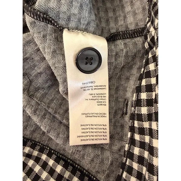 Maeve‎ by Anthropologie Gingham Check Pants Women's Size 2 Black White - Image 8