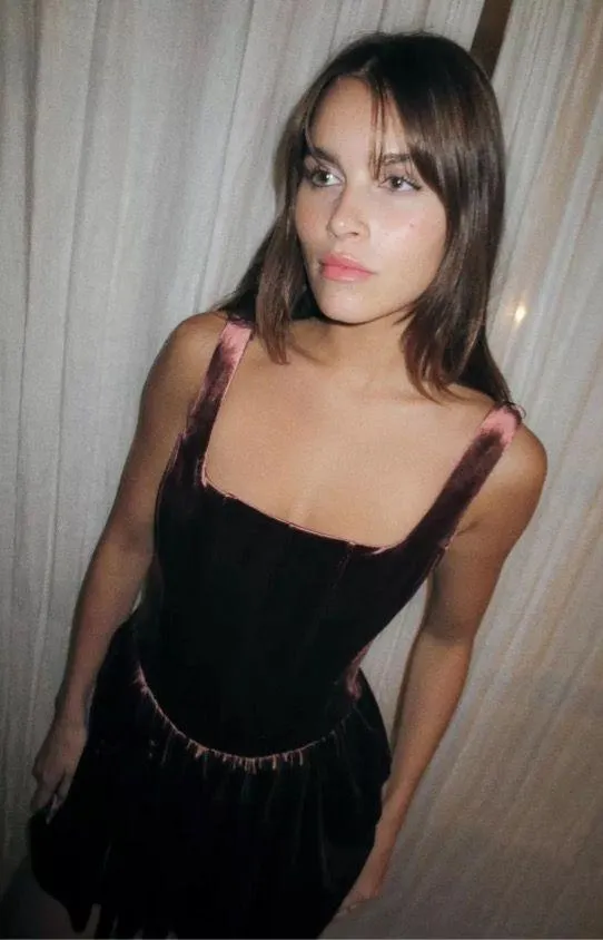 Zara Dress mini corset Velvet in Rich Purple Wedding party coctail - Image 11