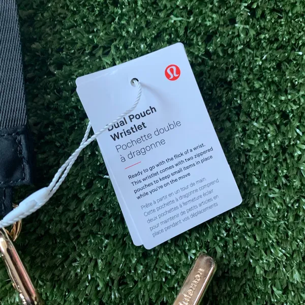 Lululemon Black Gold dual Pouch wristlet - Image 4