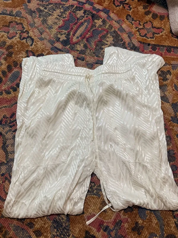 Current Air White silk beach pants - Image 4