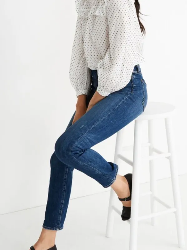 Madewell The High-Rise Slim Crop Boyjean in‎ Barksdale Wash Sz 32 - Image 3