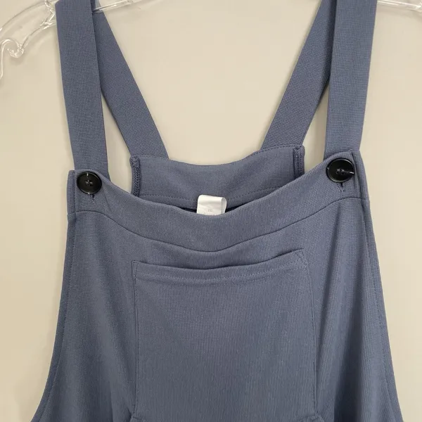 Halara Size M Blue Gray Overall Jogger Jumpsuit One Piece Stretch - Image 3