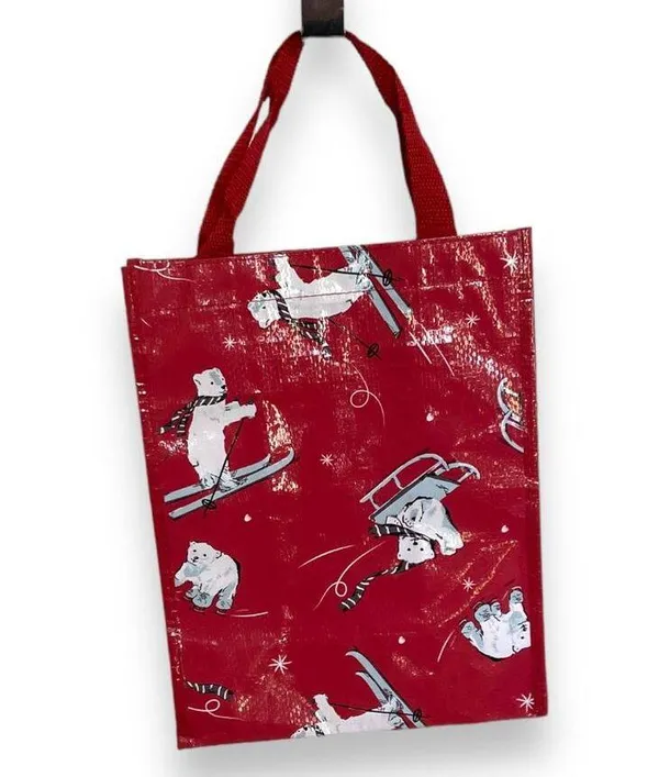 Vera Bradley Beary Merry Polar Bears Market Tote Shopping Bag Reusable Christmas - Image 4