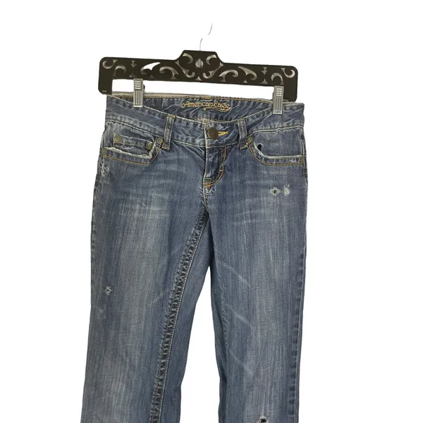 American Eagle Women's‎ Size 0 Straight 77 Jeans - Image 2