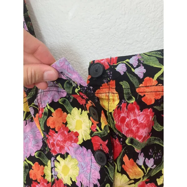 Anthropologie Yukiko Noritake Maeve Portside Button Colorful Floral Romper 8 - Image 8