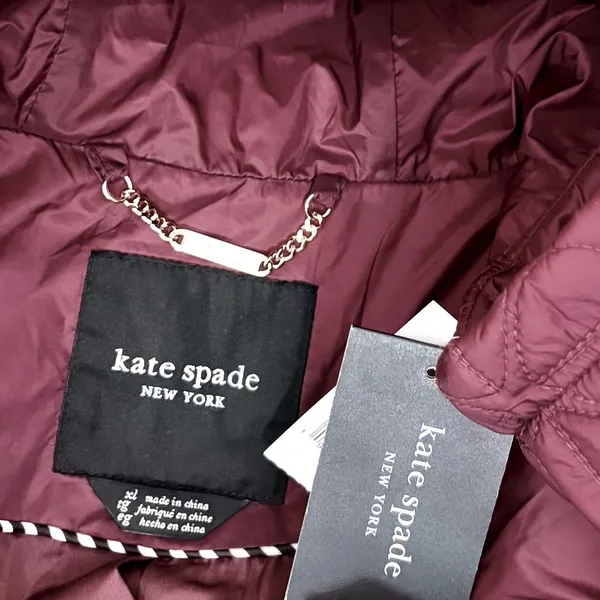 NWT!! KATE SPADE New York Water Resistant Hooded Floral Quilted Jacket X-Large - Image 12