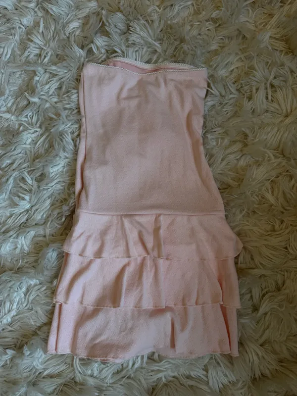 Edikted Strapless Pink Dress Mini - Image 2