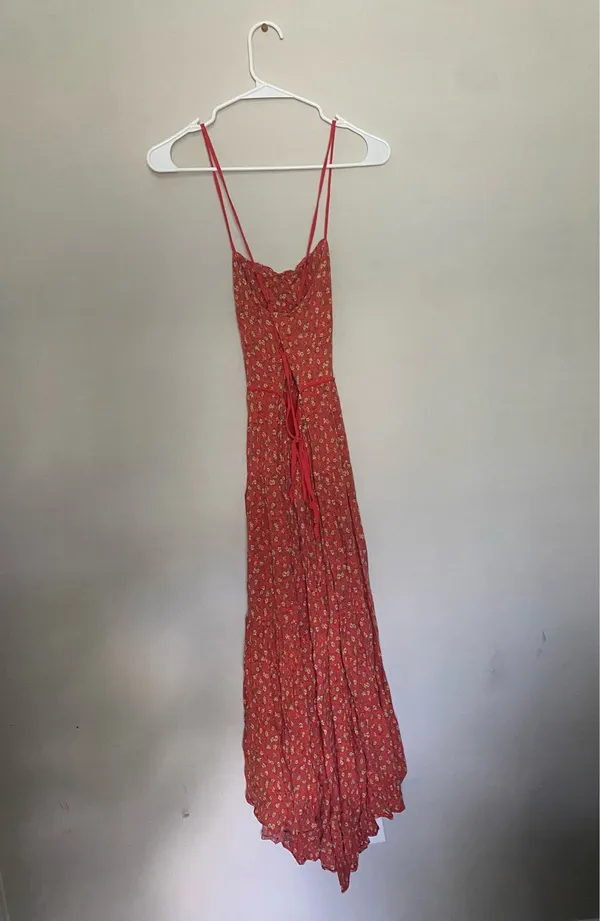 Urban Outfitters Red Floral Tiered Maxi Dress - Image 5