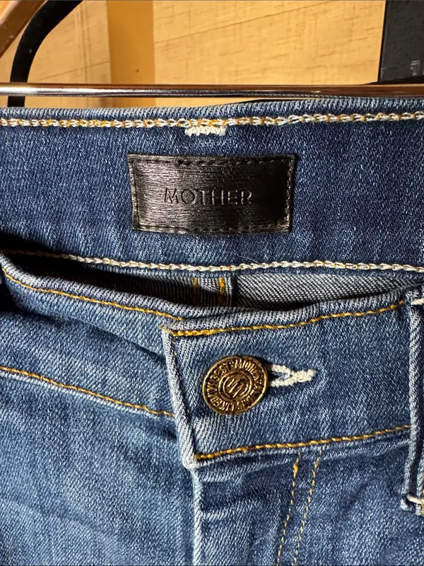MOTHER The Weekender Not Rough Enough Flare Jeans 26 Raw Hem Sold Out Online - Image 6