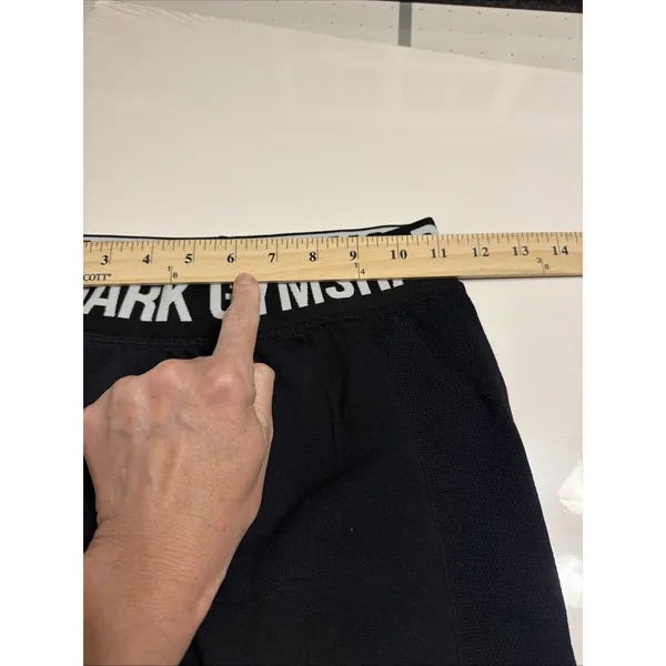 Gymshark Fit Seamless Black Shorts Women's S Logo Non Slip Waist Stretch Lift - Image 6