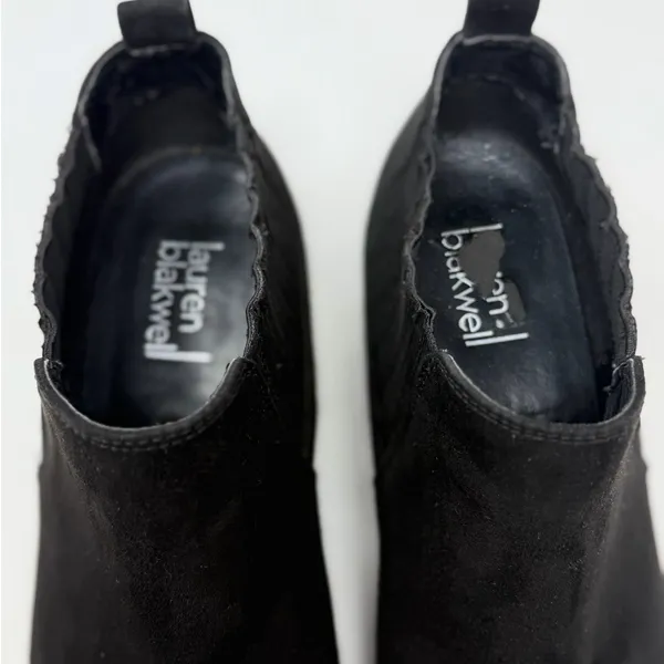 Lauren Blackwell Women's Devyn Black Suede Ankle Booties Size 8 1/2 - Image 7