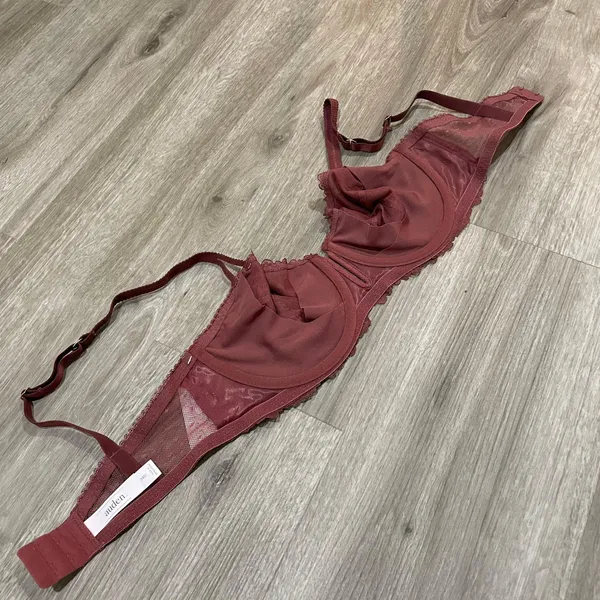 Unlined Balconette Coverage Underwire Bra Red Size 36 B - Image 3