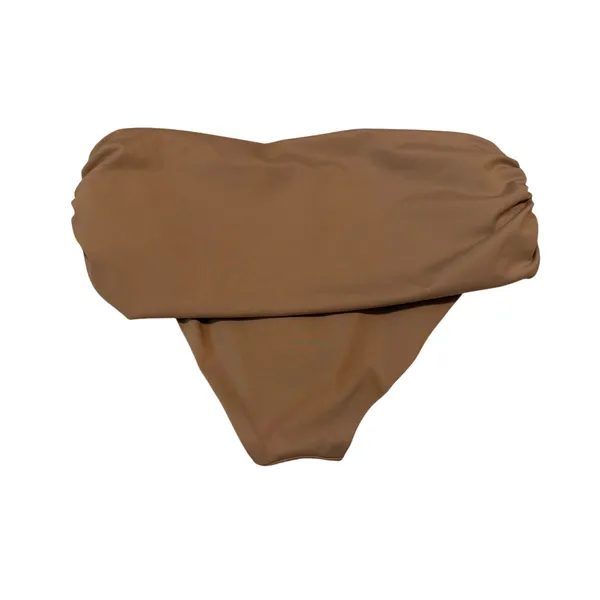 SKIMS Swim Ruched High Waisted Skimpy Bikini Bottom Nude Medium EUC - Image 6