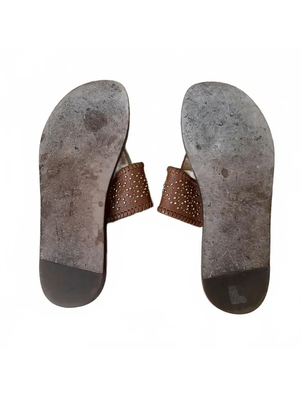 Coach Bernice Soft Veg Leather Sandals Flip Flop Thong Saddle A7867 Size 8 - Image 5