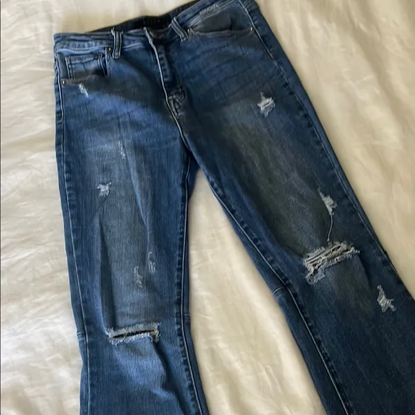 RISEN distressed boot cut jeans Blue Size 29 - Image 5