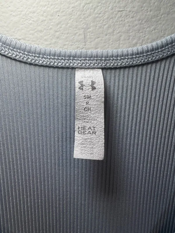 Under Armour Victory Tank Top Light Gray HeatGear Racerback Workout Gym Sz Small - Image 3