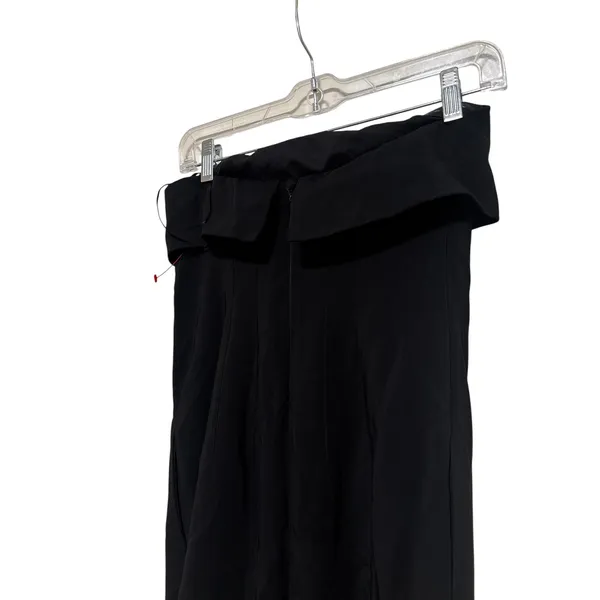 Banana Republic Black Foldover Column Maxi dress Stretch 00 Petite - Image 6