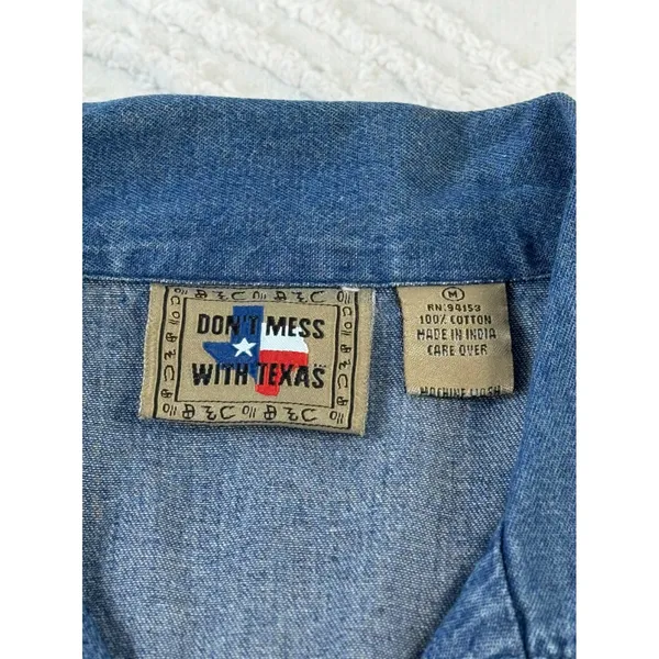 Dont Mess With Texas‎ Denim Fringe Maxi Dress and Jacket Set Blue Medium Vintage - Image 8