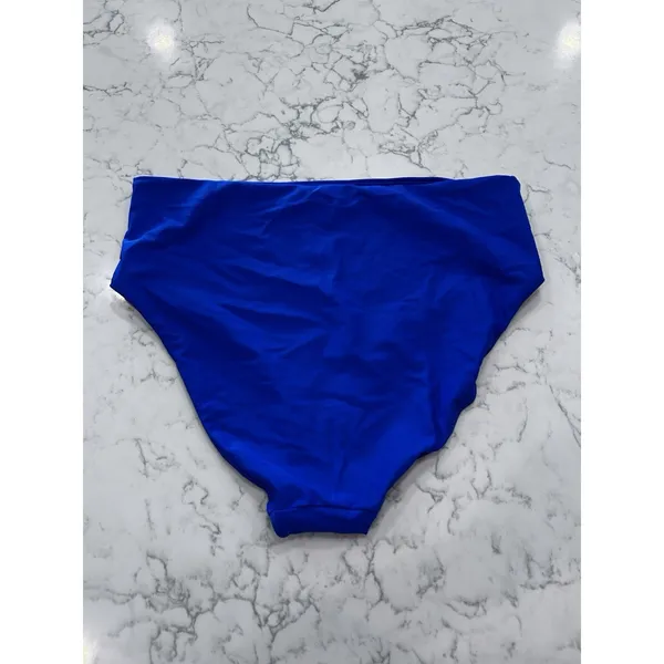 NWOT Quince Electric Blue Italian High Rise Bikini Bottoms Size XL - Image 2
