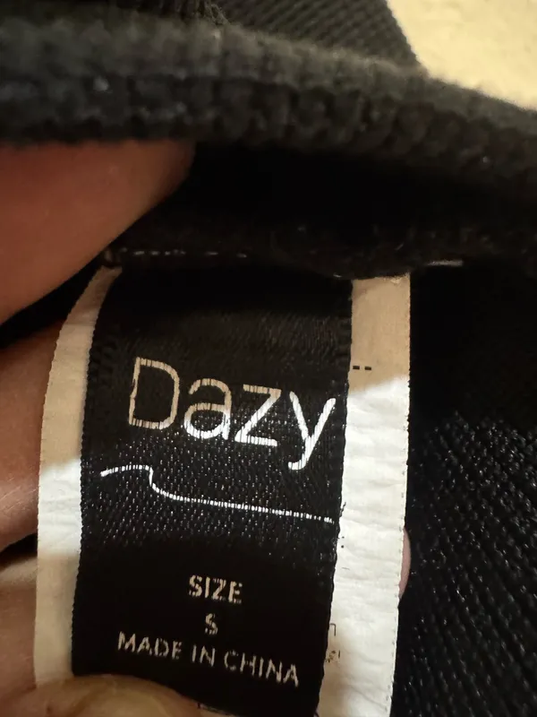 DAZY Black Cropped Utility Jacket - Flap Pocket Detail - Size S - Image 5