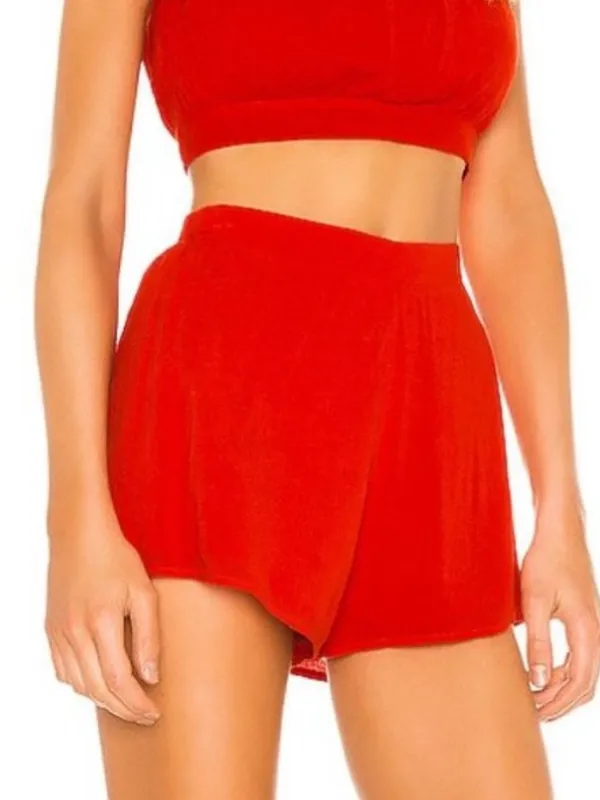 Superdown Gia Red High-Waist Pull On Shorts Size S Small NEW - Image 3