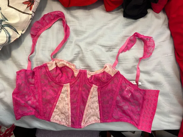 Corset Crop Top Pink Size 2 - Image 4