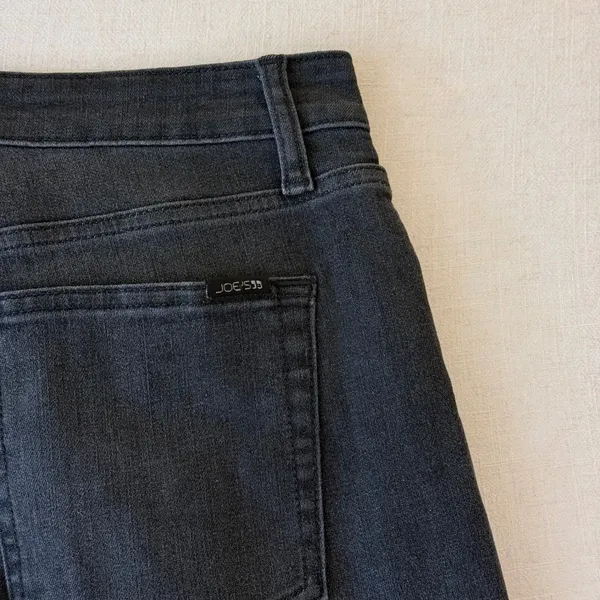 Joe's Jeans Persephone Wide Leg Ankle Jeans 31 Black Raw Hem 90s Minimalist - Image 6