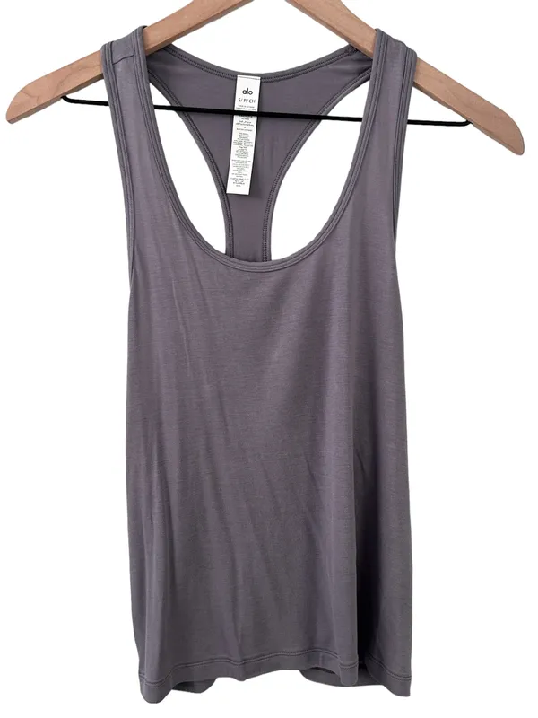 Alo All Day Tank Size Small Fog Color NWT - Image 3