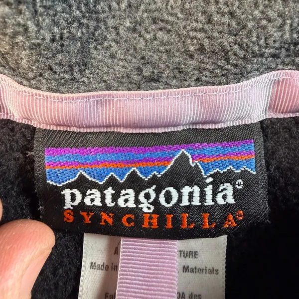 Y2K Patagonia Synchilla Fleece Vest Womens Medium Black - Image 5