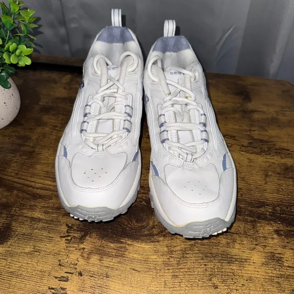New Balance WX608v5 White Blue Womens 7.5 Cross Training Sneakers Dad Shoes - Image 2